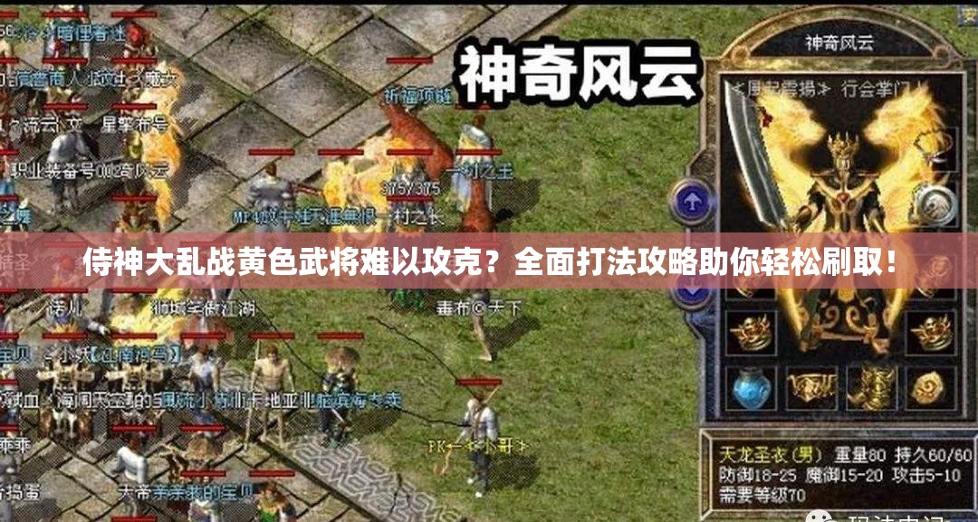 侍神大乱战黄色武将难以攻克？全面打法攻略助你轻松刷取！