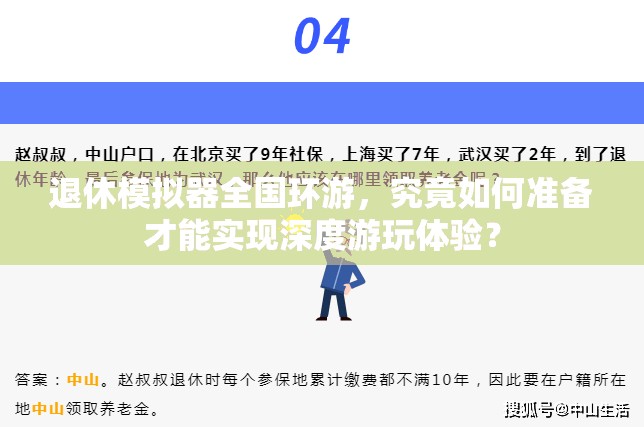 退休模拟器全国环游，究竟如何准备才能实现深度游玩体验？