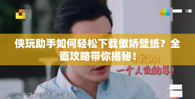 侠玩助手如何轻松下载傲娇壁纸？全面攻略带你揭秘！