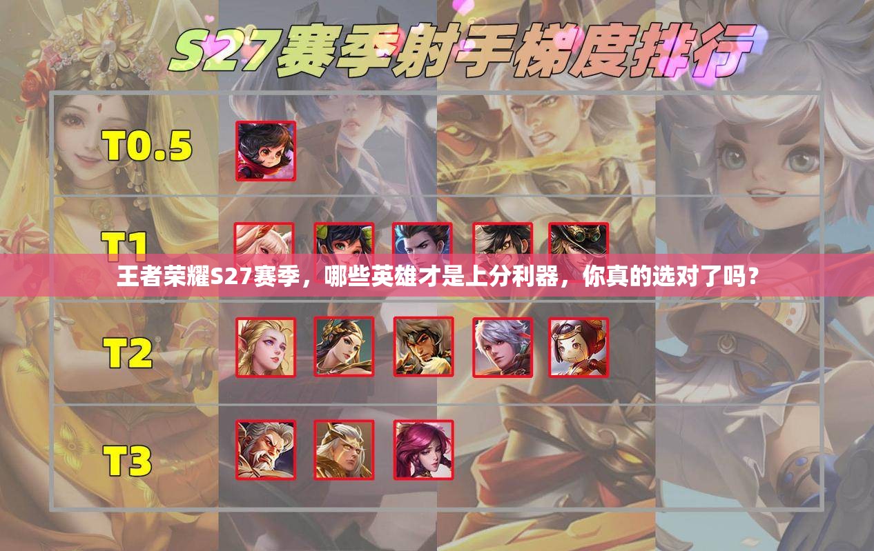 王者荣耀S27赛季，哪些英雄才是上分利器，你真的选对了吗？