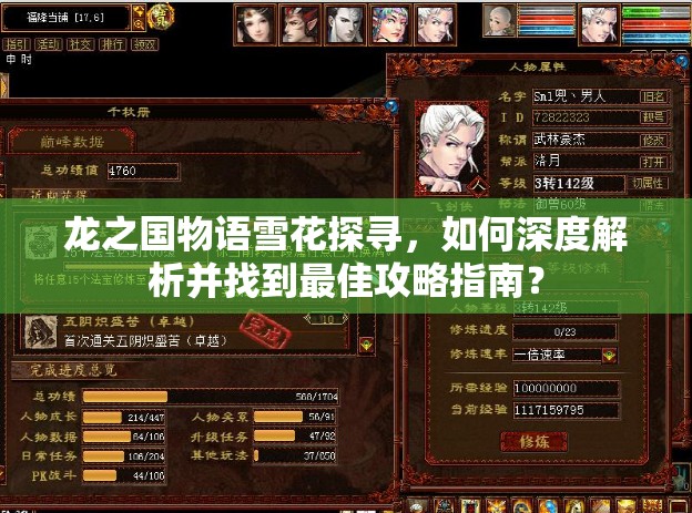 龙之国物语雪花探寻，如何深度解析并找到最佳攻略指南？
