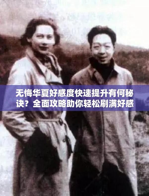 无悔华夏好感度快速提升有何秘诀？全面攻略助你轻松刷满好感！