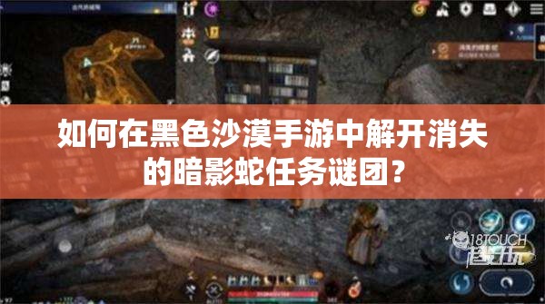 如何在黑色沙漠手游中解开消失的暗影蛇任务谜团？