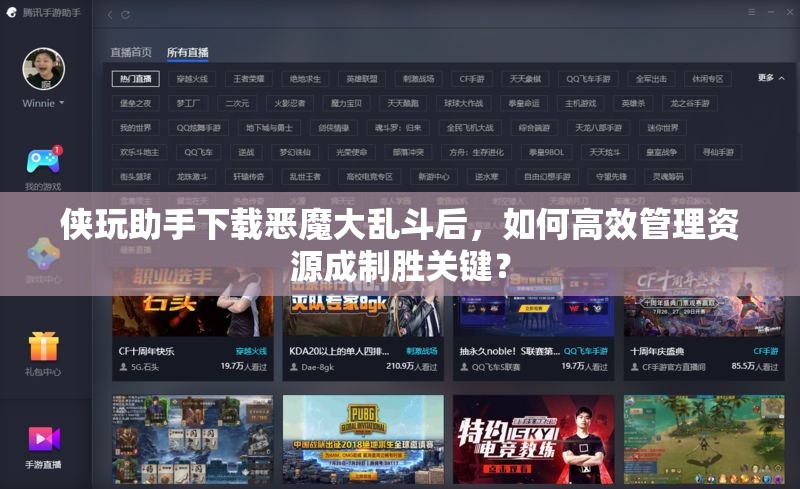 侠玩助手下载恶魔大乱斗后，如何高效管理资源成制胜关键？