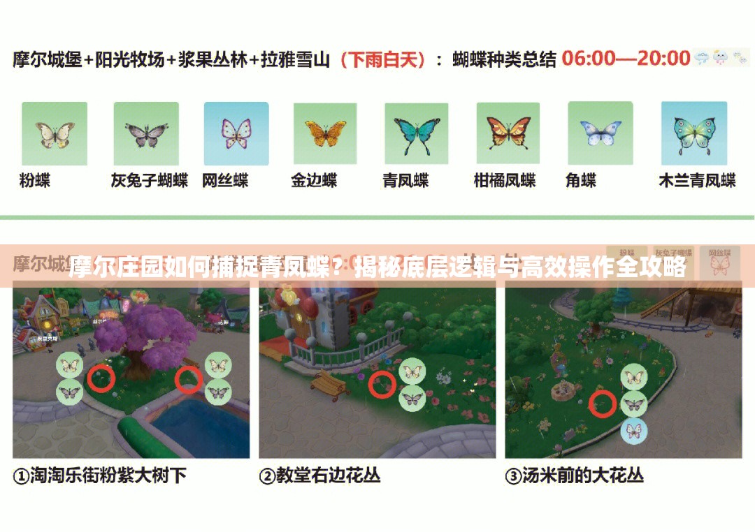 摩尔庄园如何捕捉青凤蝶？揭秘底层逻辑与高效操作全攻略