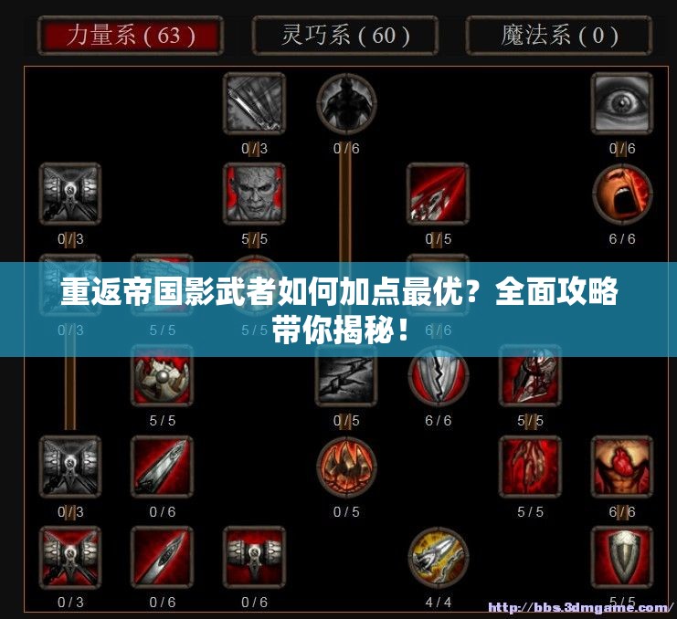 重返帝国影武者如何加点最优？全面攻略带你揭秘！