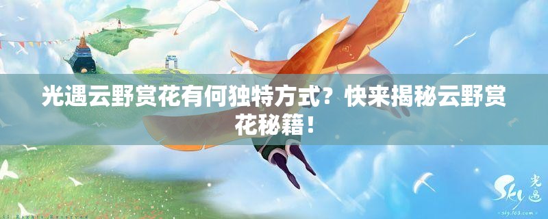 光遇云野赏花有何独特方式？快来揭秘云野赏花秘籍！