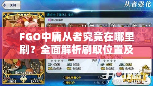 FGO中庸从者究竟在哪里刷？全面解析刷取位置及演变历程