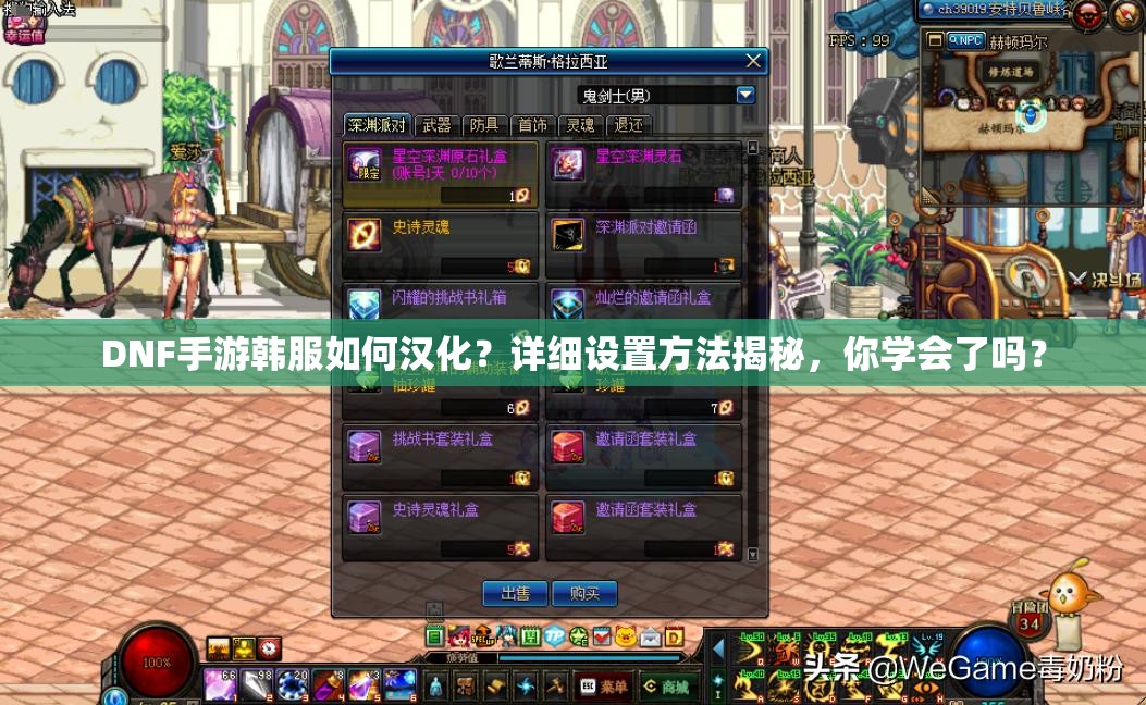 DNF手游韩服如何汉化？详细设置方法揭秘，你学会了吗？