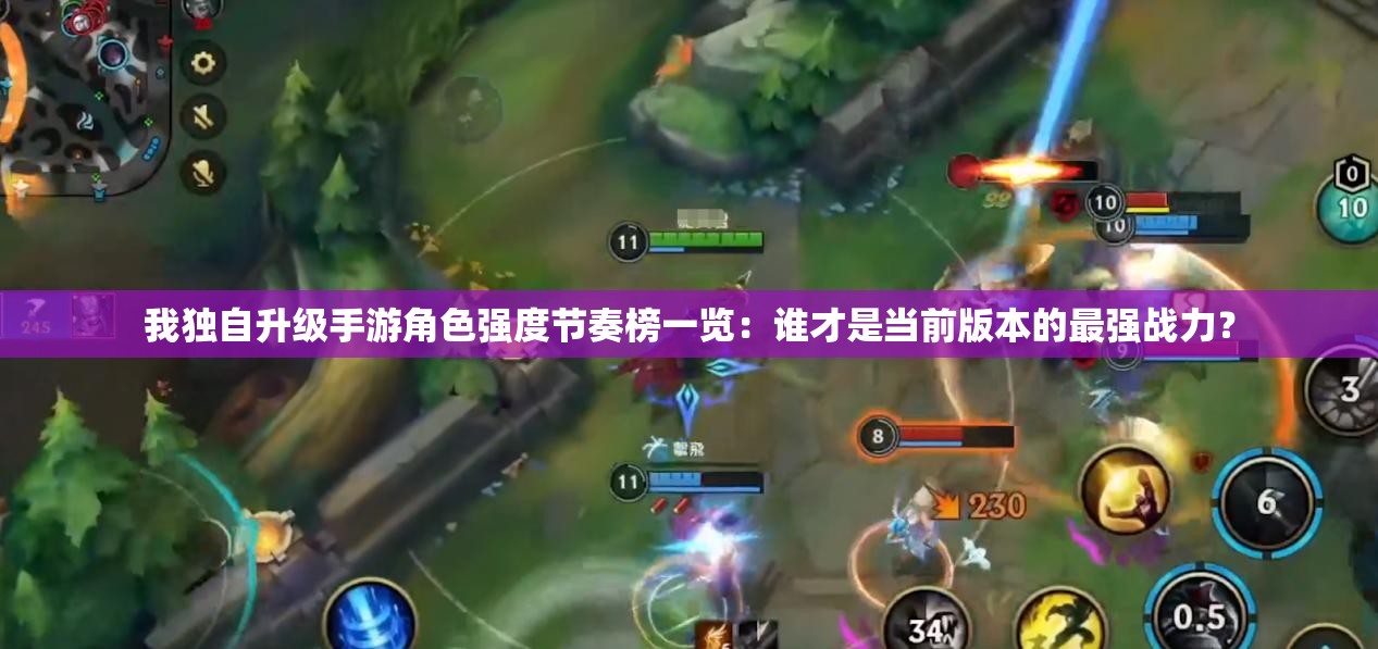 我独自升级手游角色强度节奏榜一览：谁才是当前版本的最强战力？